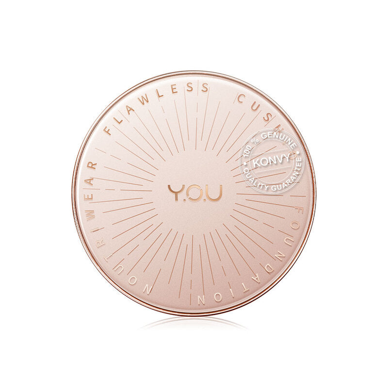 Y.O.U Flawless Cushion Foundation - 7-in-1 Coverage, Yellow Beige - Beauty Buddy